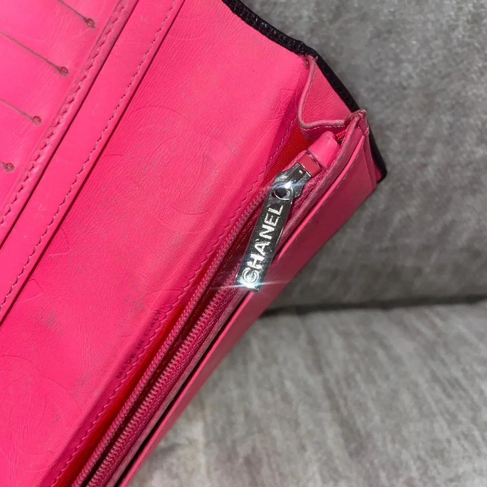 Chanel Cambon Pink Interior BiFold Wallet WITH COA - Picture 8 of 14